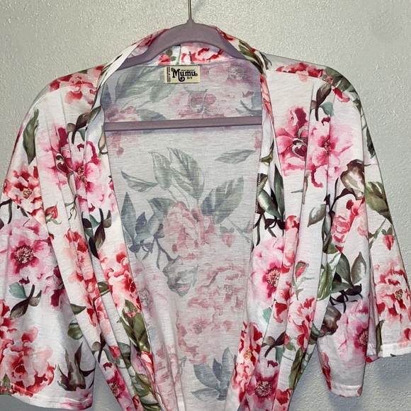 Show Me Your Mumu One Size Lightwieght Floral Brie Kimono Robe: 4103 - Picture 3 of 11